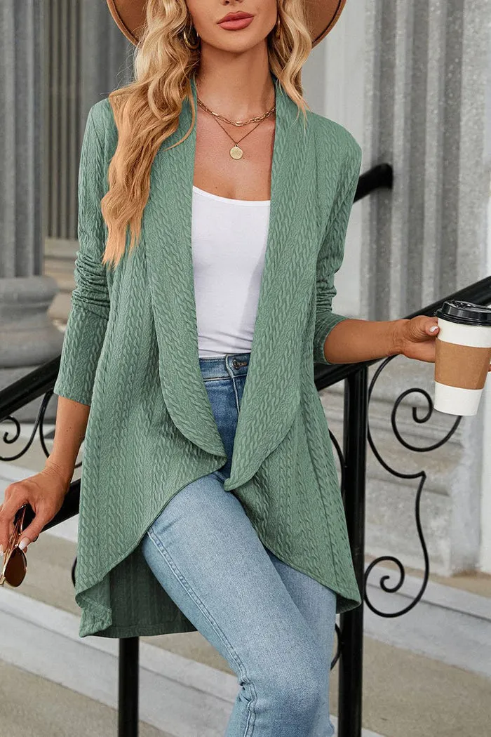Heidi-Mode | Weit Gestrickter Cardigan Mit Revers