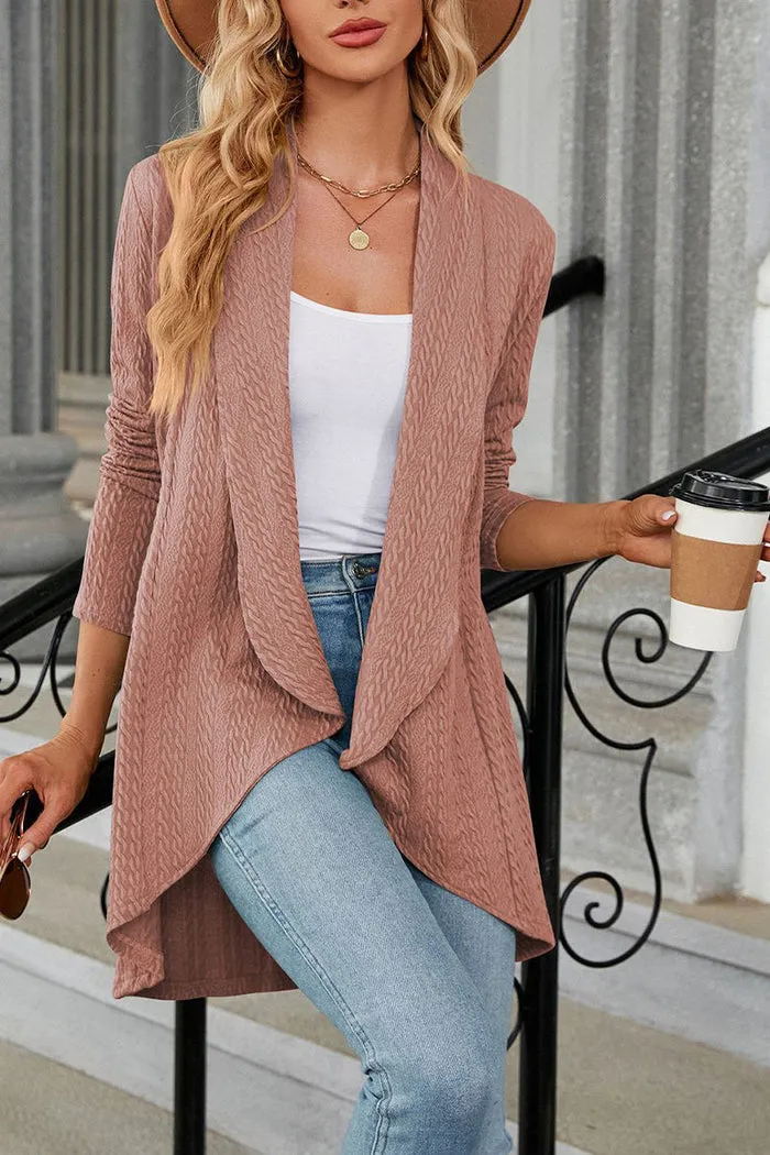 Heidi-Mode | Weit Gestrickter Cardigan Mit Revers
